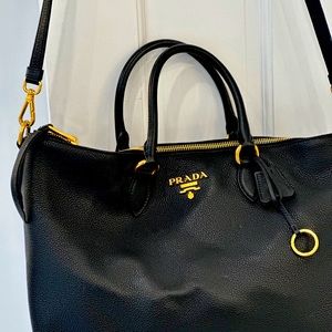 Prada Black leather shoulder bag